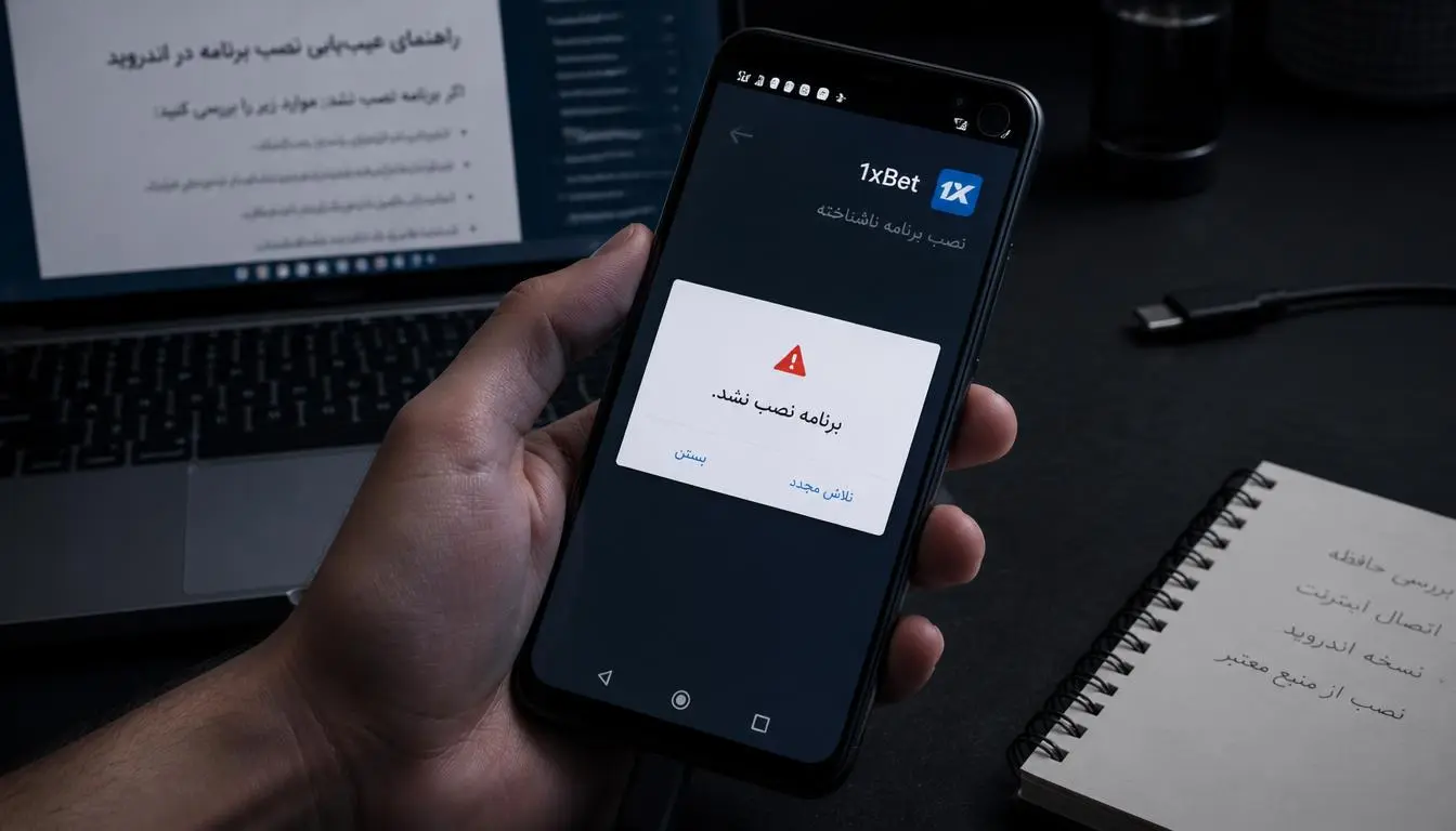 رفع خطای نصب نشدن اپلیکیشن 1xBet