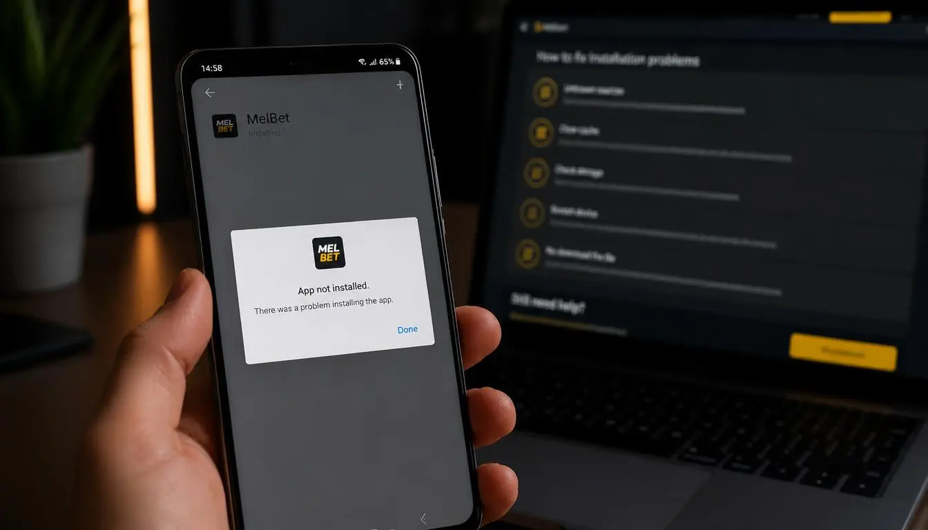 رفع خطای نصب نشدن برنامه MelBet