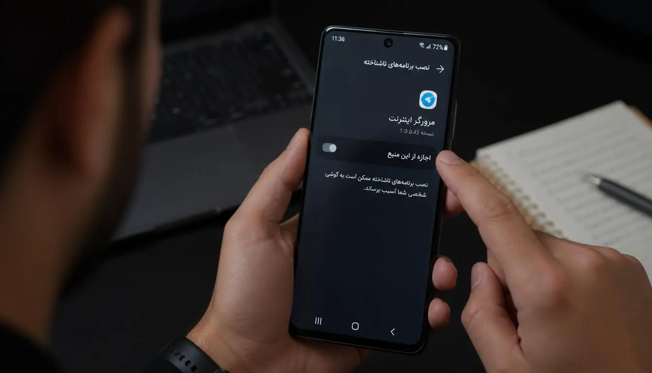 فعال کردن اجازه نصب APK در Android