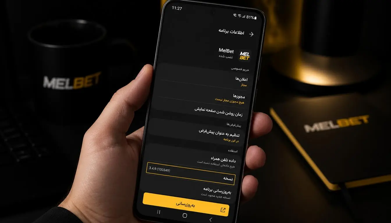 نسخه جدید و آپدیت برنامه MelBet