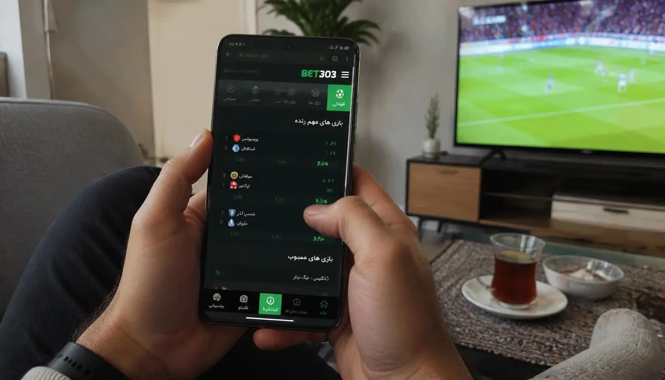 نسخه موبایل Bet303 برای کاربران فارسی زبان